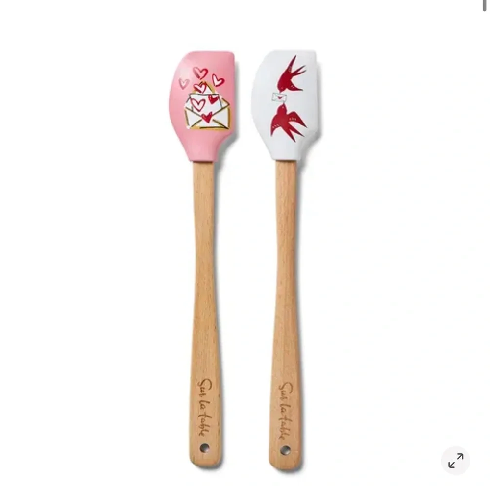Sur La Table NWT Valentines Day Mini Love Birds Spatulas, Set of 2